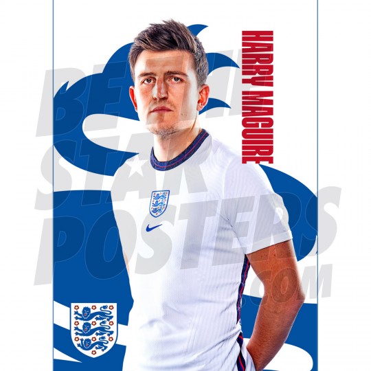 Harry Maguire England Headshot Poster A3 20/21