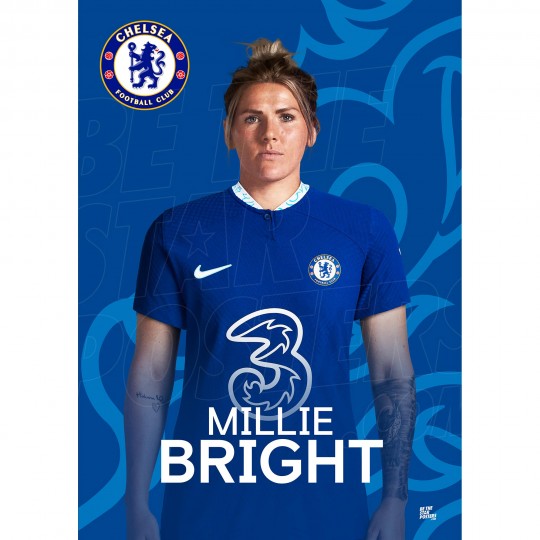 Bright Chelsea FC Headshot Poster A4 22/23