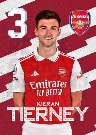 Tierney Arsenal Headshot Poster A4 22/23