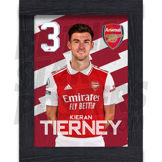 Tierney Arsenal Framed Headshot Poster A3 22/23
