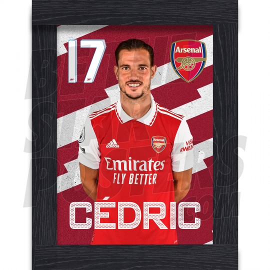 Cedric Arsenal Framed Headshot Poster A4 22/23