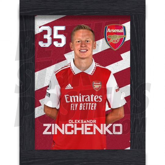 Zinchenko Arsenal Framed Headshot Poster A4 22/23