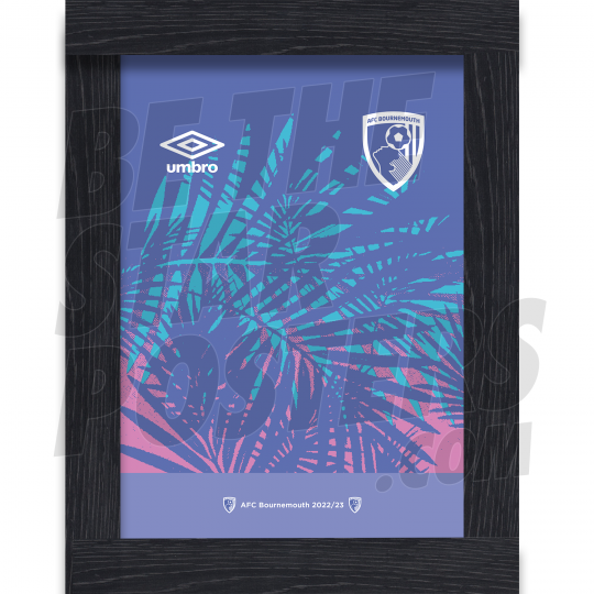 AFC Bournemouth Away Shirt Framed Poster A3 22/23