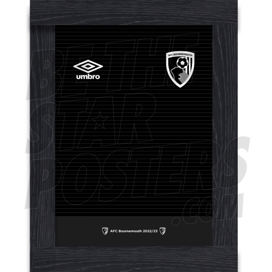AFC Bournemouth Third Shirt Framed Poster A3 22/23
