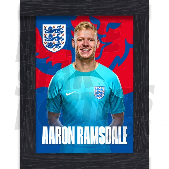 Ramsdale England Home Framed H/S Poster A4 22/23