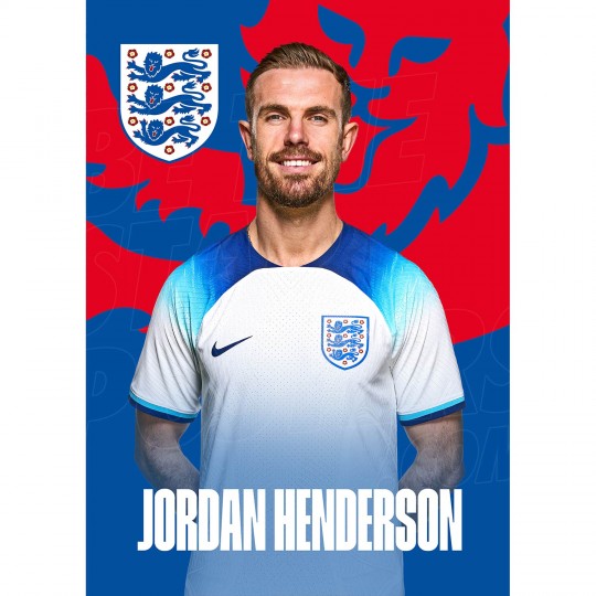 Henderson England Home H/S Poster A3 22/23