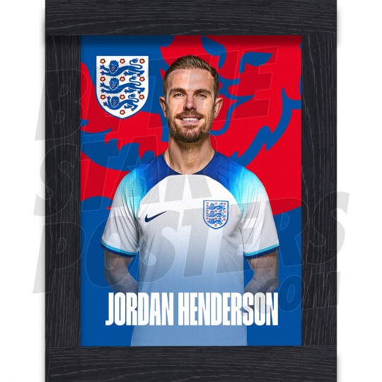 Henderson England Home Framed H/S Poster A3 22/23