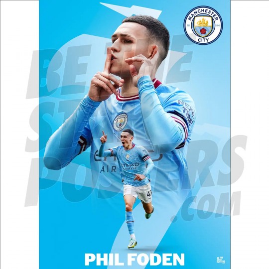 Foden Man City Action 2 Poster A4 22/23