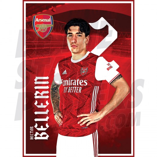 Hector Bellerin Arsenal Headshot Poster A3 20/21