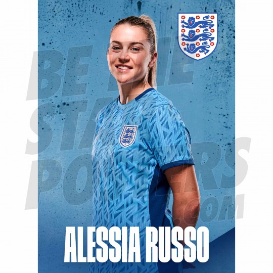 Alessia Russo 23/24 Away Lionesses Headshot Poster