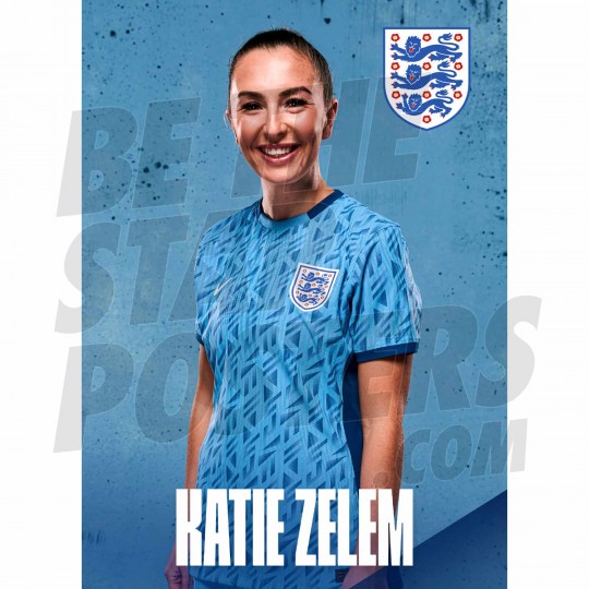 Katie Zelem 23/24 Away Lionesses Headshot Poster