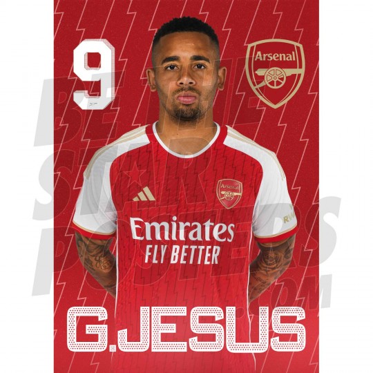 Gabriel Jesus 23/24 Arsenal Headshot Poster