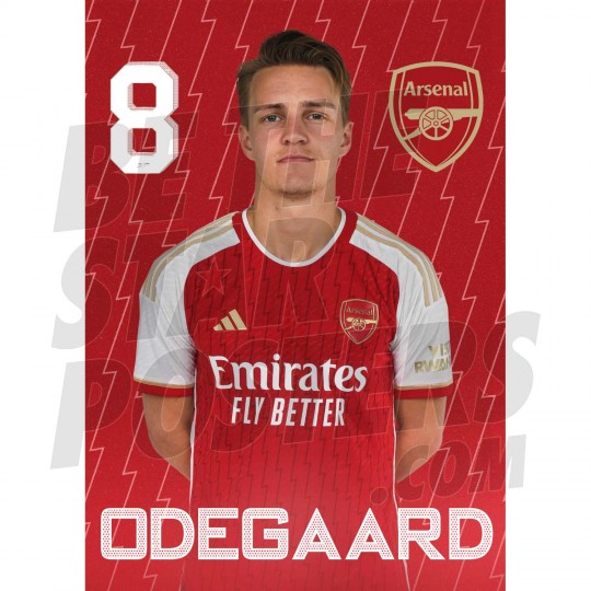 Martin Odegaard 23/24 Arsenal Headshot Poster