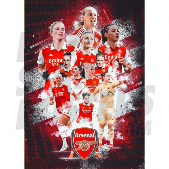 Arsenal FC 22/23 Women's Montage Poster