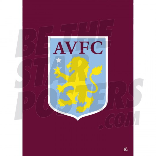 Aston Villa  FC Crest Poster
