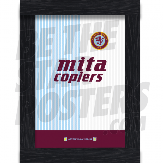 Aston Villa FC 1988 Retro Away Shirt Poster