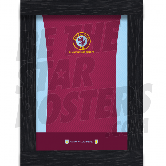 Aston Villa FC 1982 Retro Home Shirt Print