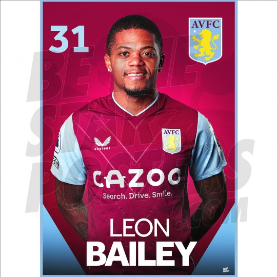 Aston Villa FC Bailey 22/23 Headshot Poster