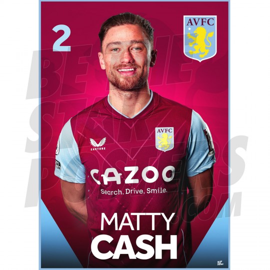 Aston Villa FC Cash 22/23 Headshot Poster