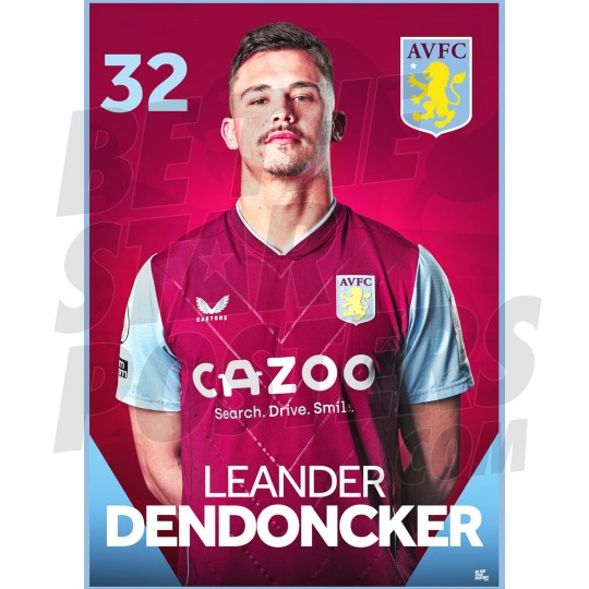 Aston Villa FC Dendoncker 22/23 Headshot Poster