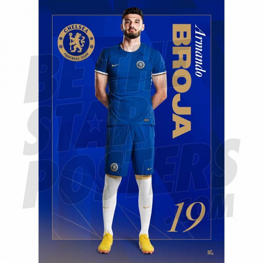 Chelsea FC Broja 23/24 Headshot Poster