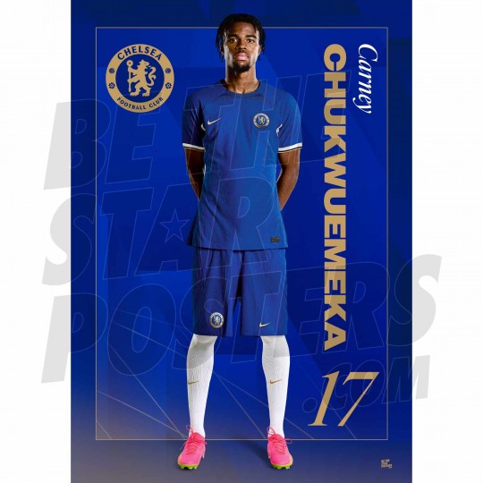 Chelsea FC Chukwuemeka 23/24 Headshot Poster
