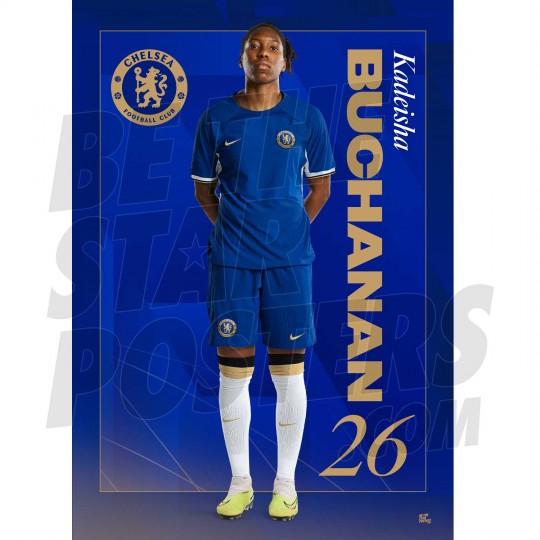 Chelsea FC Buchanan 23/24 Headshot Poster