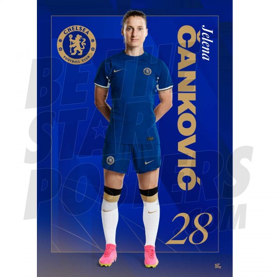 Chelsea FC Cankovic 23/24 Headshot Poster