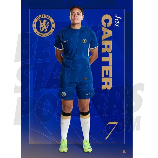 Chelsea FC Carter 23/24 Headshot Poster