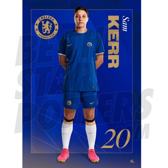 Chelsea FC Kerr 23/24 Headshot Poster