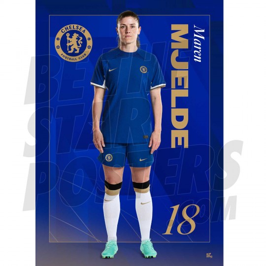 Chelsea FC Mjelde 23/24 Headshot Poster