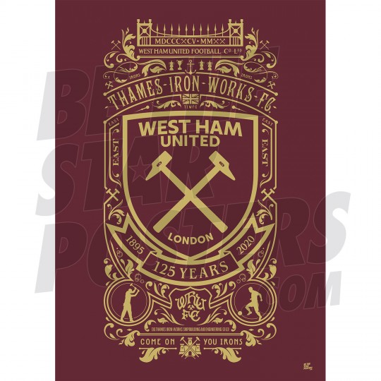 West Ham United FC 125th Anniversary Gold Crest