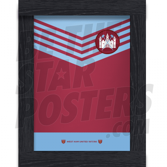 West Ham United FC 1980 Retro Home Shirt Print