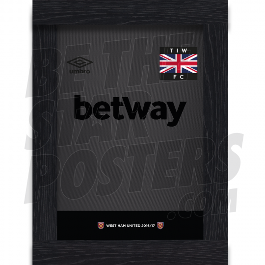 West Ham United FC 2017 Retro Third Shirt Print