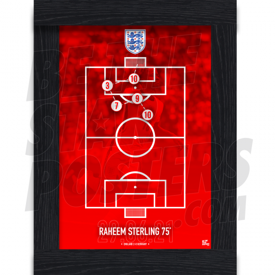 England Sterling v Germany Iconic Goal Print