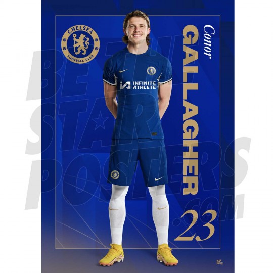 Chelsea FC Gallagher 23/24 Headshot Poster
