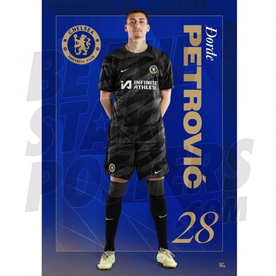 Chelsea FC Petrovic 23/24 Headshot Poster