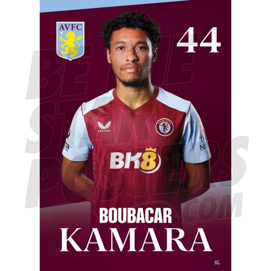 Aston Villa FC Kamara 23/24 Headshot Poster