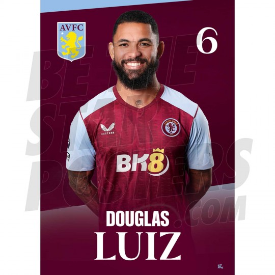Aston Villa FC Luiz 23/24 Headshot Poster