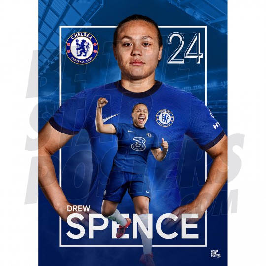 Drew Spence Chelsea FC Headshot Poster 20/21 A3