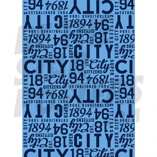 Cityzens Man City FC Poster A3