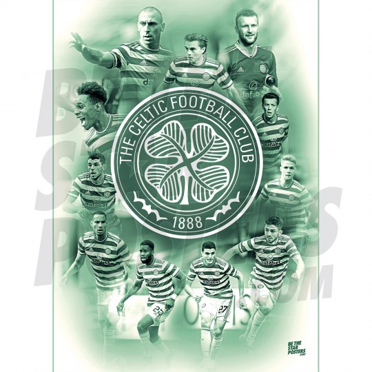 Celtic FC A2 Squad Montage Poster 20/21