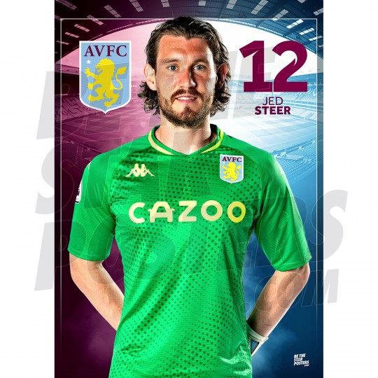 Jed Steer Aston Villa FC Headshot A3 20/21