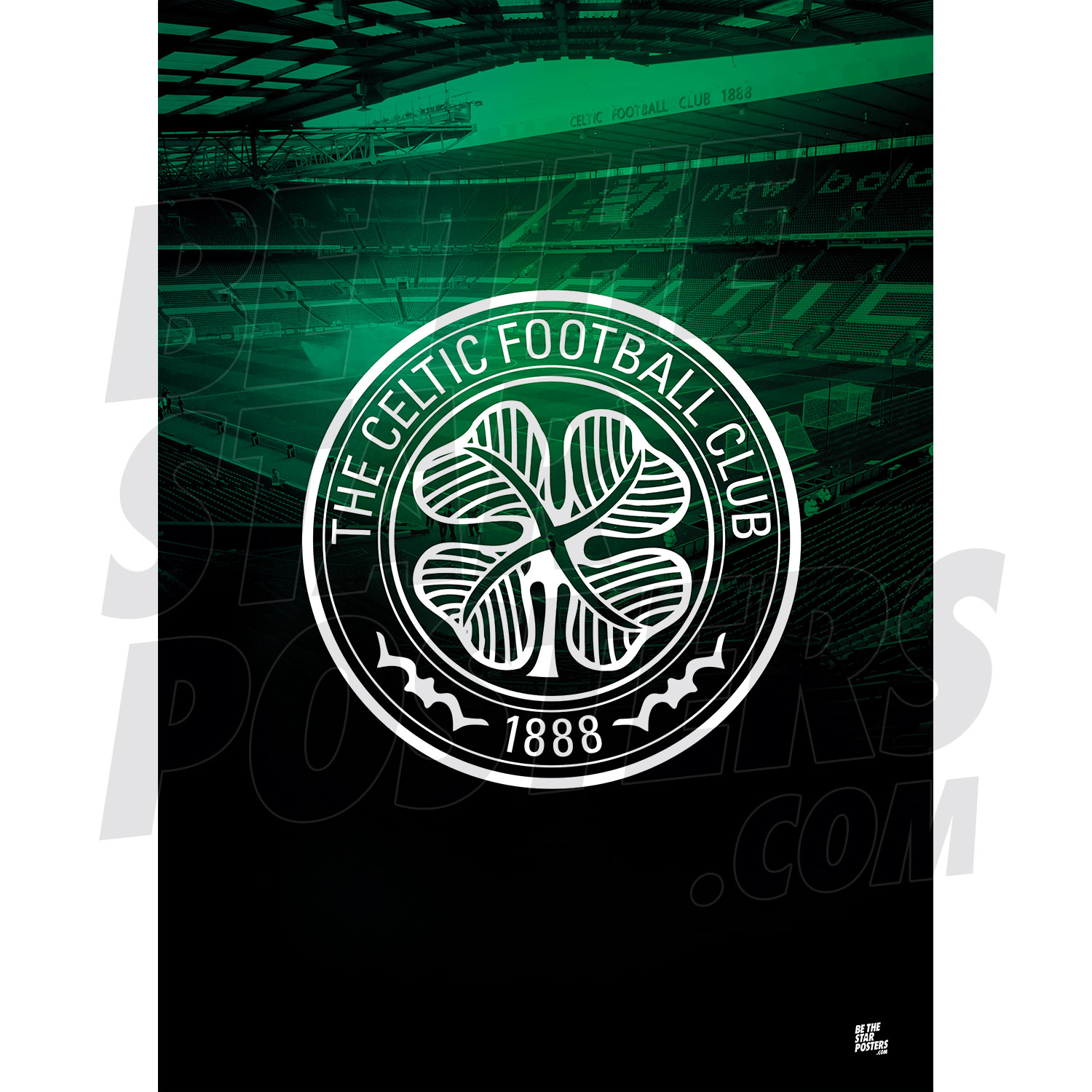 Celtic Fc Badge - Celtic Fc A3 Paradise Crest Poster : Celebrate the treble treble success with this unique collector's item.
