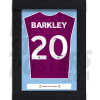 Barkley Aston Villa Framed Shirt Poster A4 20/21