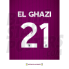 El Ghazi Aston Villa Shirt Poster A4 20/21