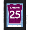 Sanson Aston Villa Framed Shirt Poster A4 20/21
