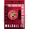 Walsall FC Word A2 Poster