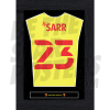 Sarr Watford FC Framed Shirt Poster 20/21