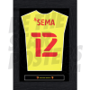 Sema Watford FC Framed Shirt Poster 20/21